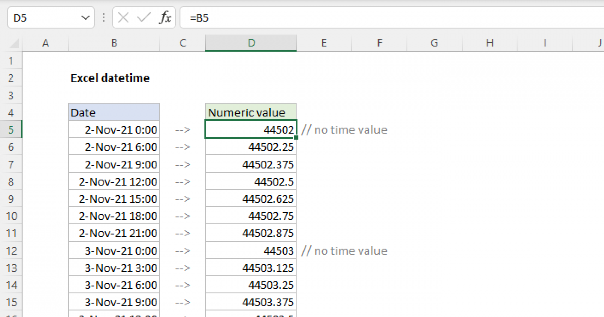 Excel Formula To Get Only Date From Datetime